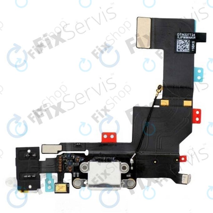 Apple iPhone 5S - Conector de Încărcare + Conector Jack + Microfon + Cablu Flex (White)