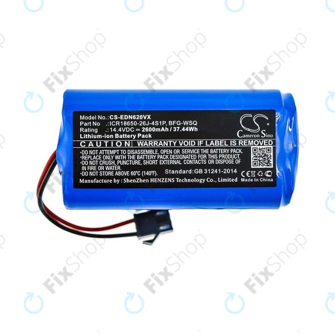 Ecovacs Deebot N79, N79S, Eufy RoboVac-series, Proscenic 850-series - Baterie BFG-WSQ, ICR18650-26J-4S1P, UR18650ZY-4S1P-AAM Li-Ion 14.4V 2600mAh HQ
