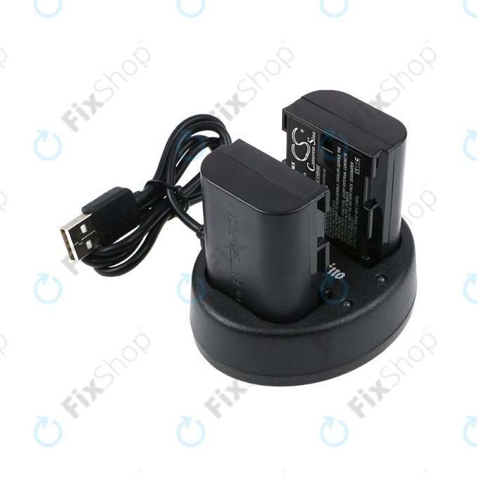 2 baterii cu încărcător pentruCanon EOS 5D Mark II, EOS 7D, 2000mAh, Li-Ion, 7.4V, LP-E6, HQ