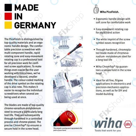 Wiha PicoFinish® 267P - Şurubelniţă de precizie - Torx T4