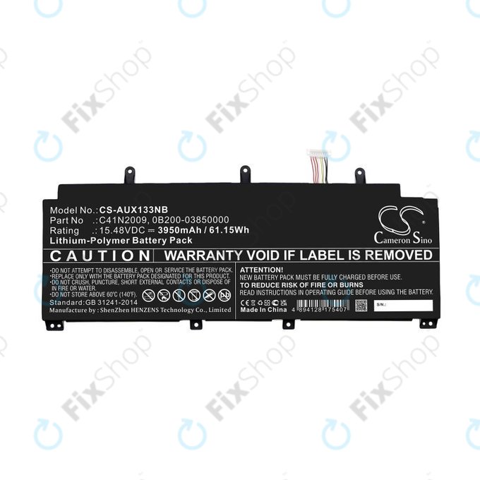 Baterie pentru Asus ROG Flow X13 GV301QE-K6008, 3950mAh, Li-Pol, 15.48V, C41N2009, HQ