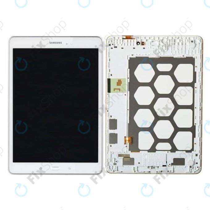 Samsung Galaxy Tab A 9.7 T550 - Ecran LCD + Sticlă Tactilă + Ramă (White) - GH97-17400C Genuine Service Pack
