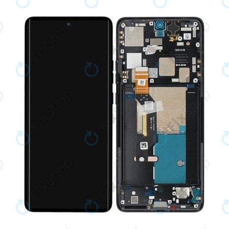 Motorola Edge 50 Pro - Ecran LCD + Sticla Tactilă + Ramă (Black Beauty) - 5D68C24092, 5D68C24322 Genuine Service Pack