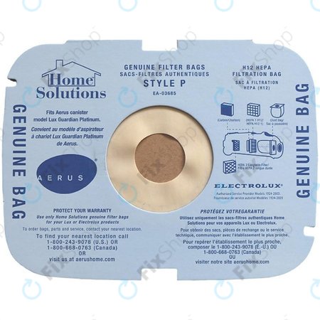 Electrolux, Aerus - Sac de praf (Style-P)