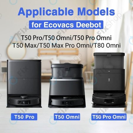 Ecovacs Deebot T50 Omni, T50 Pro Omni, T50 Max, T50 Max Pro Omni, T80 Omni - Perie principală