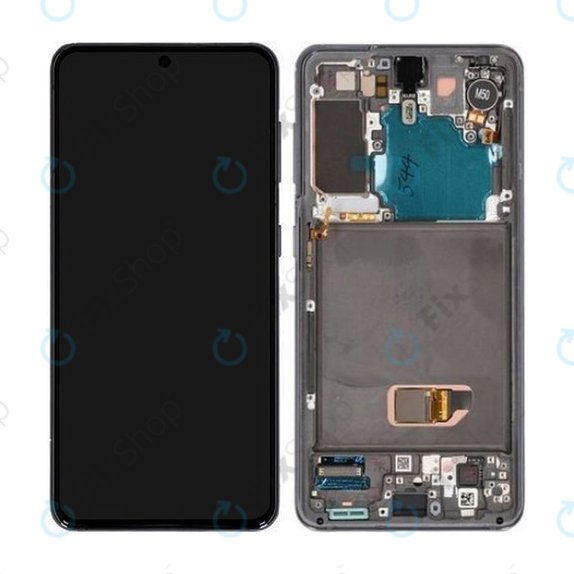 Samsung Galaxy S21 G991B - Ecran LCD + Sticlă Tactilă + Ramă (Phantom Gray) - GH82-24544A, GH82-24545A, GH82-27255A Genuine Service Pack