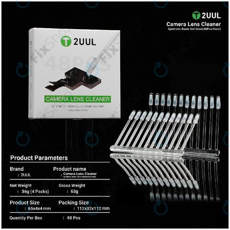 Betisoare cu gel pentru curățarea lentilelor camerei, rășină sintetică, 2UUL CL21, 48 buc/pachet