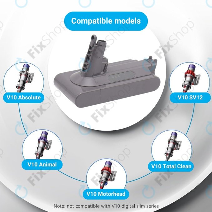 Dyson V10 - Baterie 969352-02, SV12, 206340 Li-Ion 25.2V 3000mAh
