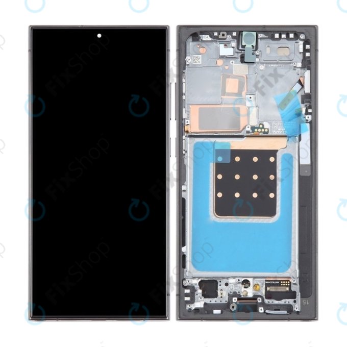 Samsung Galaxy S24 Ultra S928B - Ecran LCD + Sticlă Tactilă + Ramă (Titanium Black) TFT