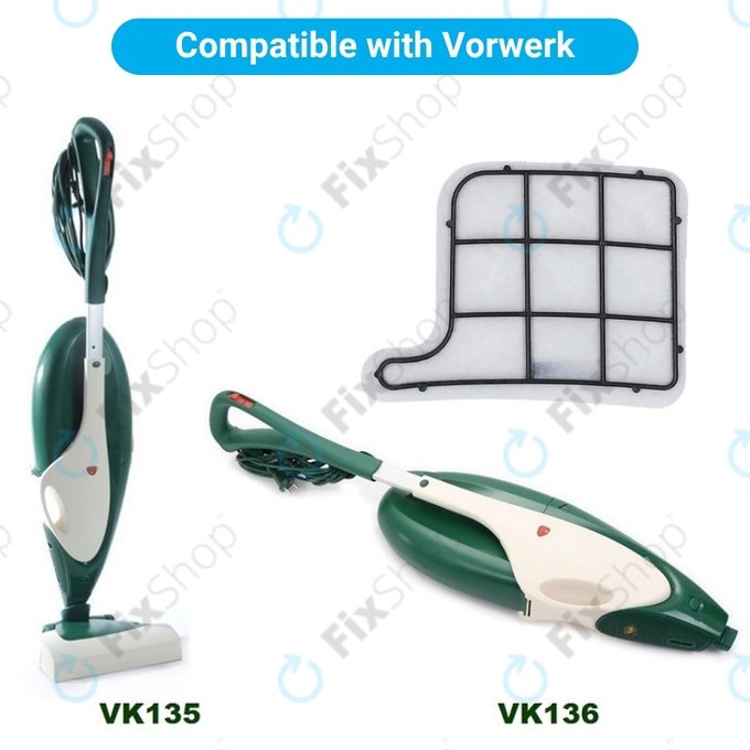 Filtru pre-motor, 2 buc. pentru Vorwerk Kobold VK135, VK136