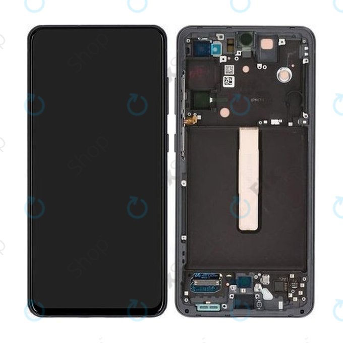 Samsung Galaxy S21 FE G990B - Ecran LCD + Sticlă Tactilă + Ramă (Graphite) - GH82-26414A, GH82-26420A, GH82-26590A Genuine Service Pack