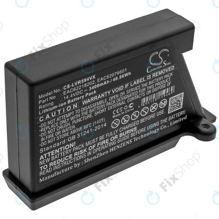 LG HomBot-series, VR-series - Baterie EAC62218202, EAC62076601 Li-Ion 14.4V 3400mAh HQ