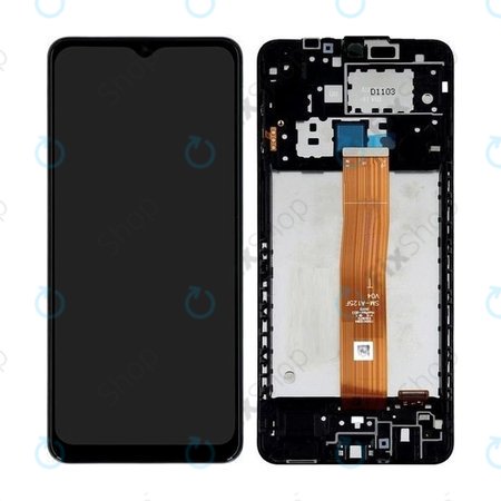 Samsung Galaxy A12 A125F - Ecran LCD + Sticlă Tactilă + Ramă (Black) - GH82-24490A, GH82-24491A Genuine Service Pack