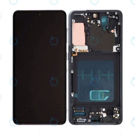 Samsung Galaxy S21 G991B - Ecran LCD + Sticlă Tactilă + Ramă (Phantom Grey) TFT