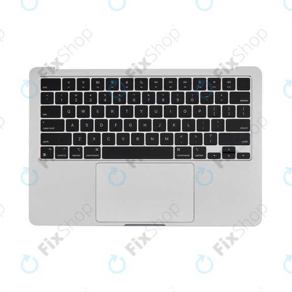 Ramă superioară tastatură pentru MacBook Air 13", A3113 (2024), cu tastatură US și baterie, Silver, 661-40228, Genuine Apple