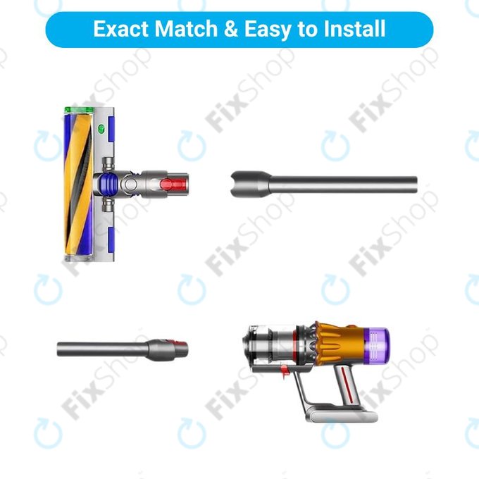 Dyson V12 - Tija de aspirare (Argint)