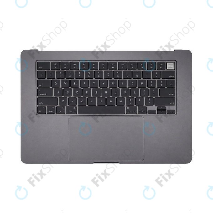 Ramă superioară tastatură pentru MacBook Air 15", A3114 (2023), cu tastatură US și baterie, Space Gray, 661-34895, Genuine Apple