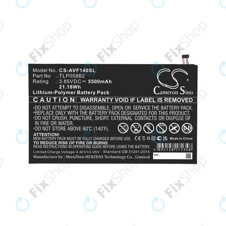 Baterie pentru Vodafone Tab Prime 7, 5500mAh, Li-Pol, 3.85V, TLP058B2, HQ