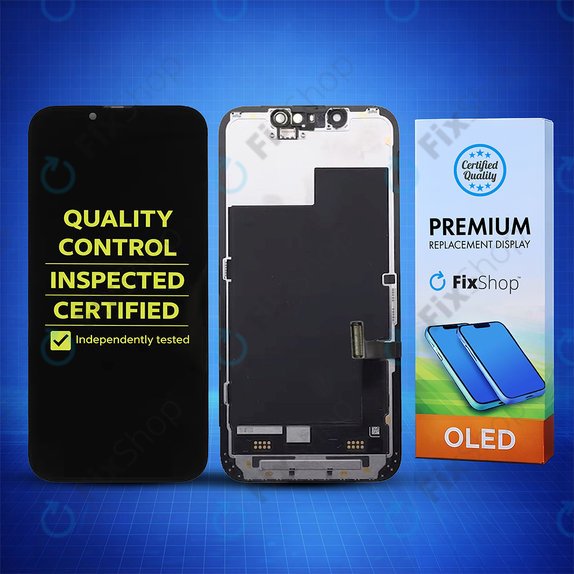 Ecran Hard OLED pentru iPhone 13 Mini, Sticlă tactilă cu ramă, FixPremium