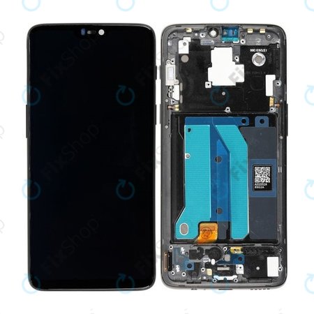 OnePlus 6 - Ecran LCD + Sticlă Tactilă + Ramă (Midnight Black) TFT