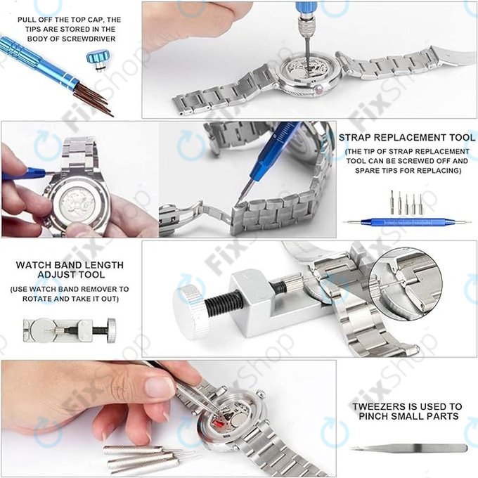 Set de unelte pentru repararea ceasurilor - 185buc