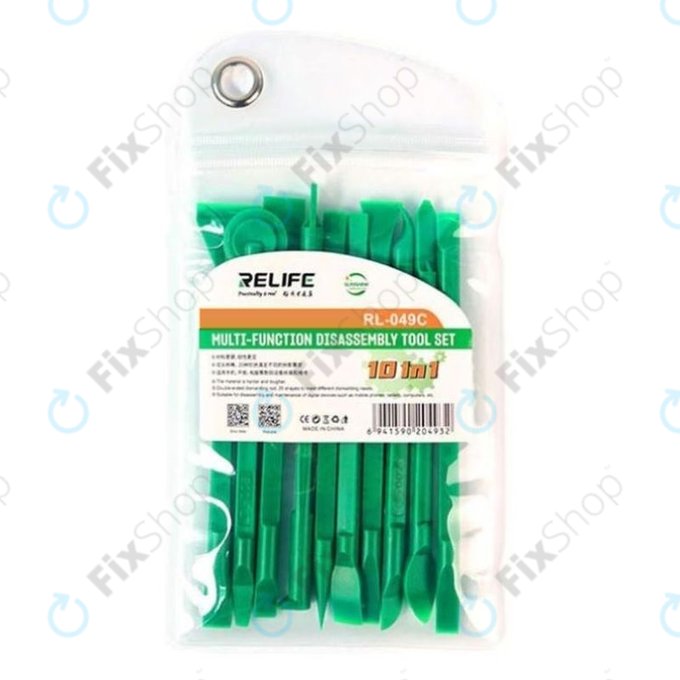 Relife RL-049C - Set Instrumente Dezasamblare cu Două fete 10 în 1 (Verde)