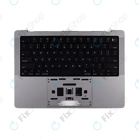 Ramă superioară tastatură pentru MacBook Pro 14", A3112 (2024), cu tastatură US și baterie, Space Black, 661-42518, Genuine Apple