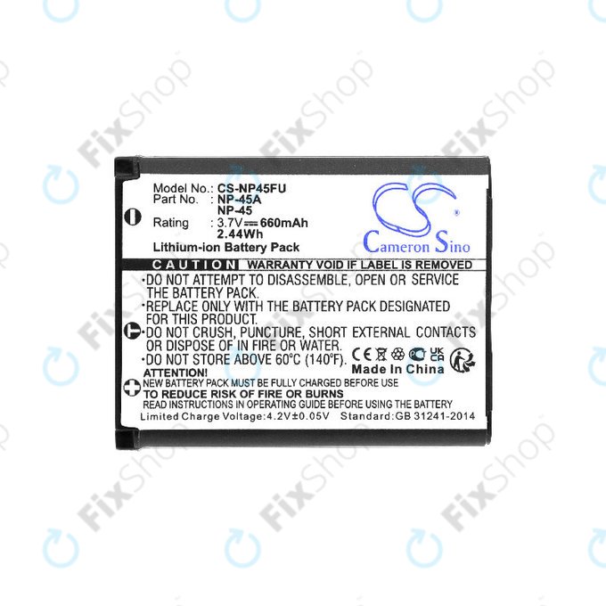 Baterie pentru Leica, ALBA, Fujifilm, Avision, Praktica, Medion, 660mAh, Li-ion, 3.7V, NP-45, HQ