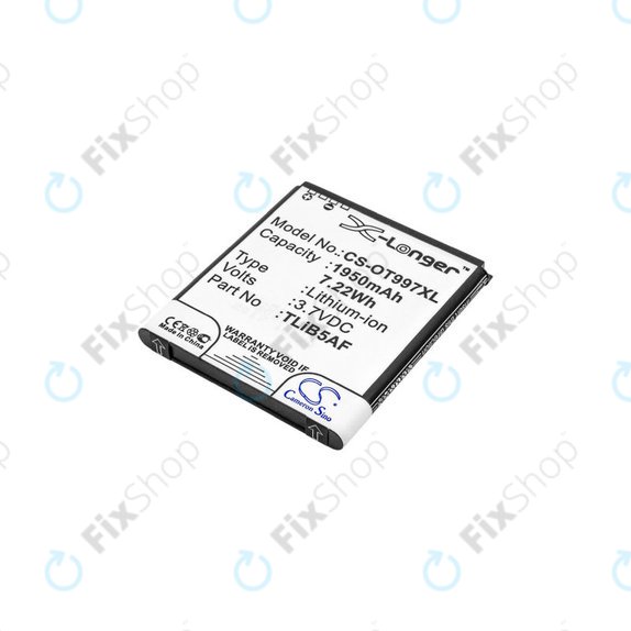 Baterie pentru Alcatel One Touch 997, X Pop, TCL S710, S800, 1950mAh, Li-Ion, 3.7V, TLiB5AF, HQ