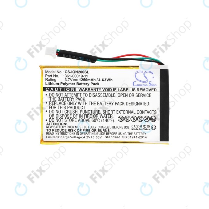 Garmin Nuvi 200, 200W, 205, 205T, 205W, 205WT, 250, 252W, 255, 255T, 255W, 255WT, 260, 260W, 260WT, 270 - Baterie 010-00621-10, 361-00019-11 1250mAh HQ