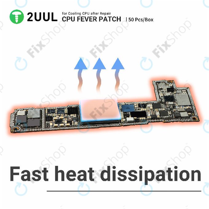 Pad termic pentru CPU, răcire, 2UUL SC09, 17x15x1.5mm