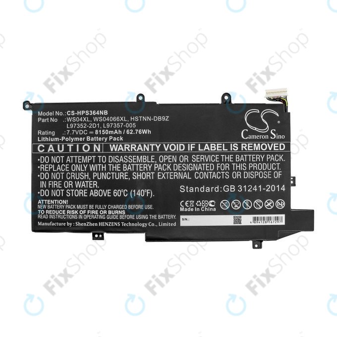 Baterie pentru HP Spectre X360 14-EA0002NI, X360 14-EA0002NX, 8150mAh, Li-Pol, 7.7V, WS04XL, HQ