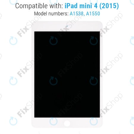 Apple iPad Mini 4 - Ecran LCD + Sticlă Tactilă (White) Refurbished