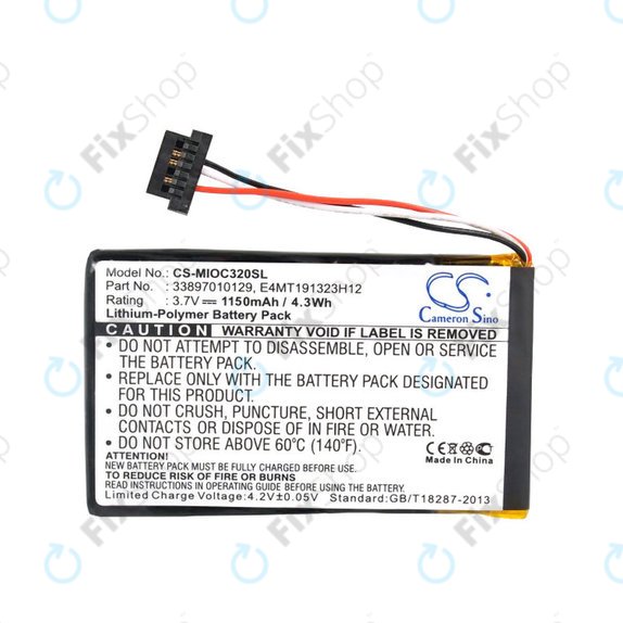 Baterie pentru Mitac Mio C320, C520, C520t, C720, C810, BP-LX1320/11-B0001 SN, Li-Polymer, 3.7V, 1150mAh, HQ