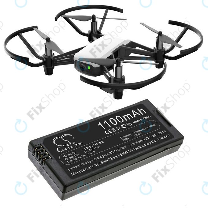 Baterie pentru DJI Tello, 1100mAh, Li-Pol, 3.8V, T01, HQ