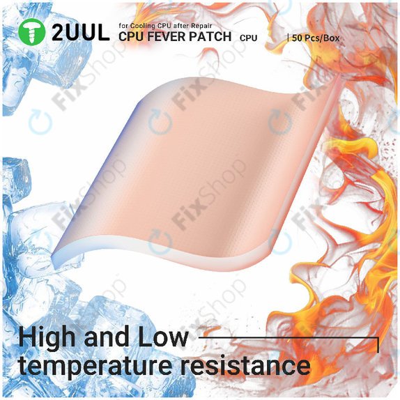Pad termic pentru CPU, răcire, 2UUL SC09, 17x15x1.5mm