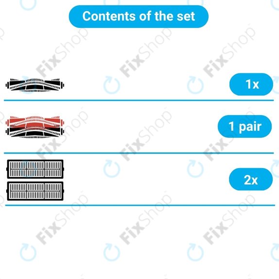 Set de piese de schimb pentru Bissell Crosswave 17132, 2225N, 2582N, 3551N (1x perie rotativă pentru covoare, 1 pereche de perii rotative pentru diferite suprafețe, 2x Filter)