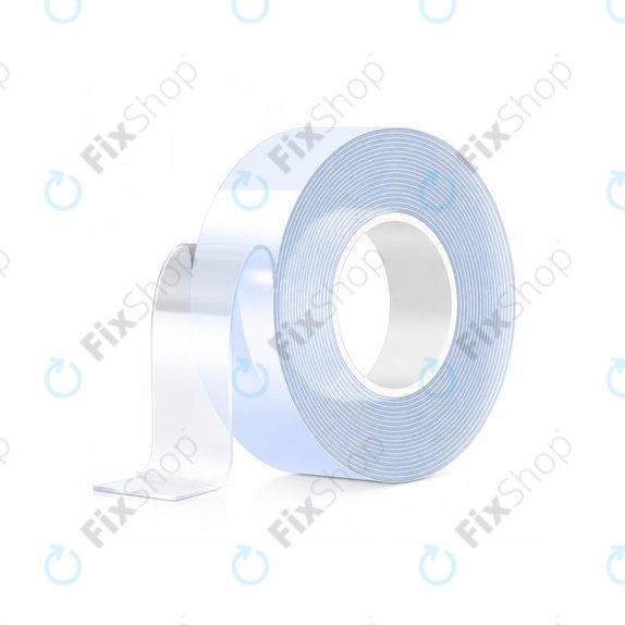 Bandă adezivă dublu-față impermeabilă, 20mm x 5m x 2mm, transparentă