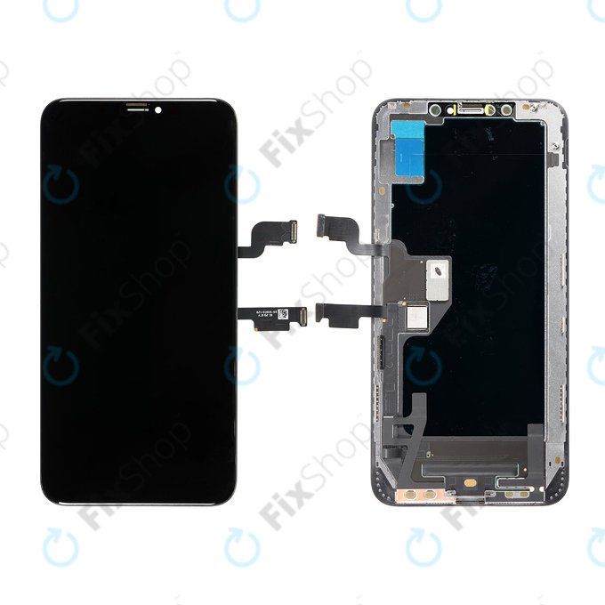Apple iPhone XS Max - Ecran LCD + Sticlă Tactilă + Ramă Hard OLED FixPremium