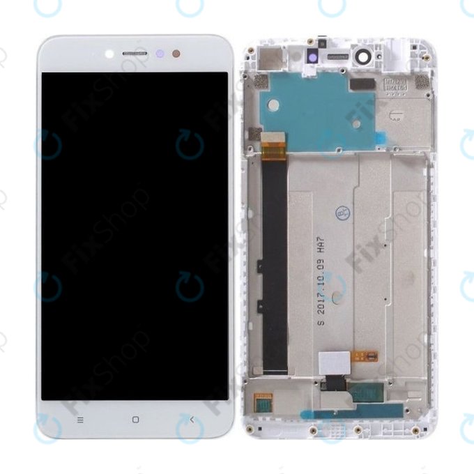 Xiaomi Redmi Note 5A 32GB, 64GB - Ecran LCD + Sticlă Tactilă + Ramă (White) TFT