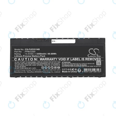 Baterie pentru Fujitsu Lifebook E4411, E448, E458, 3450mAh, Li-Pol, 14.4V, FPB0338S, HQ