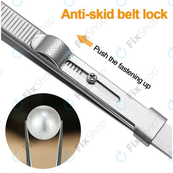 Penseta profesionala din otel inoxidabil - varf curbat (162mm)