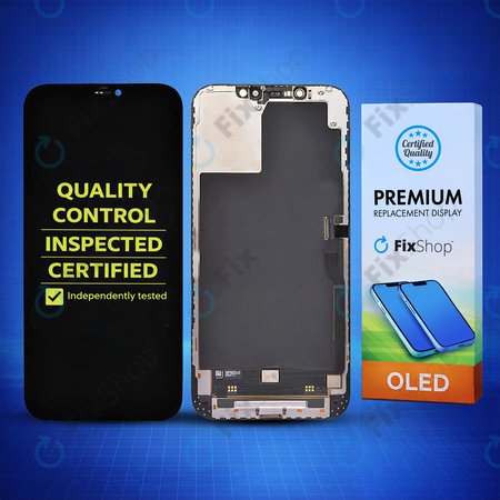 Apple iPhone 12 Pro Max - Ecran LCD + Sticlă Tactilă + Ramă Hard OLED FixPremium