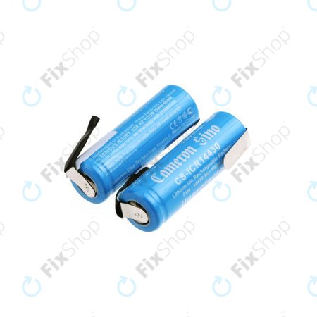 Baterie 14430 cu plăcuțe de montaj, 650mAh, Li-Ion, 3.7V, HQ