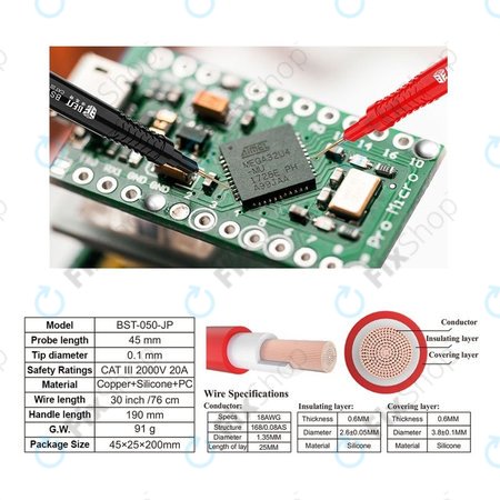 Best BST-050 - Cablu de test dublu pentru multimetru (supraconductor)