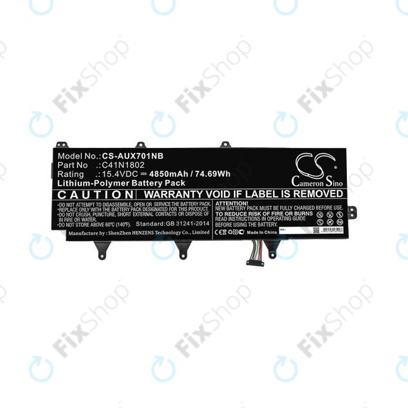 Baterie pentru Asus Zephyrus Gx701, Rog Zephyrus S Gx701, Rog Gx701, 4850mAh, Li-Pol, 15.4V, C41N1802, HQ