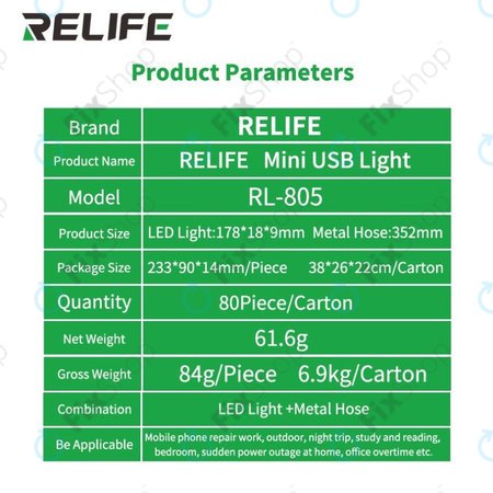 Relife RL-805 - Mini lampă LED USB
