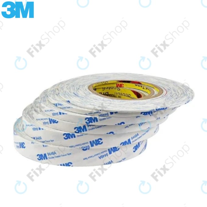 3M - Bandă adezivă pe ambele fete - 2mm x 50m (transparentă)