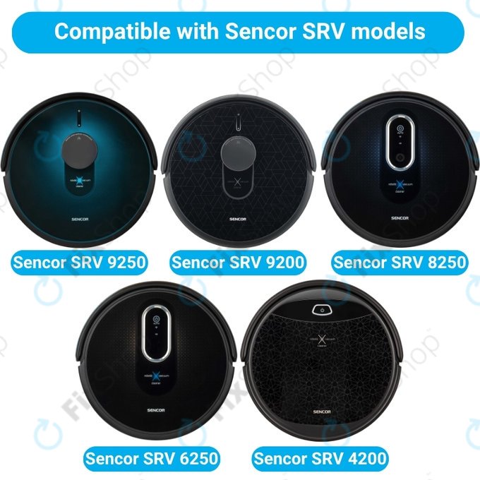 Set de piese de schimb pentru Sencor SRV9250, 9200, 8250, 6250, 4200 (1x Perie principală, 2x Filter, 2x Perie laterală)