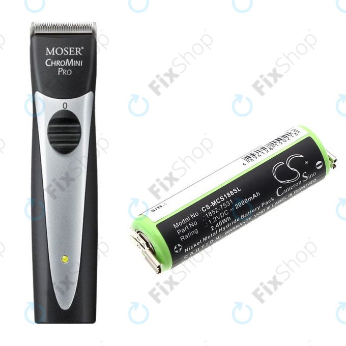 Baterie pentru Moser Easy Style 1881, 2000mAh, Ni-MH, 1.2V, 1852-7531, HQ